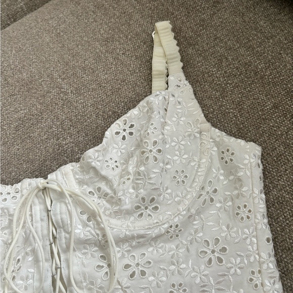 ✨ FOR LOVE AND LEMONS Sophie White Eyelet Bustier Corset Lingerie Top - Picture 9 of 16